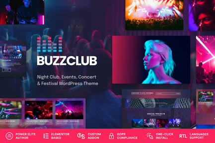 Buzz Club - Night Club, DJ & Music WordPress Theme