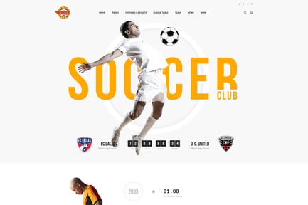 Soccer Club - Football Team WordPress Theme