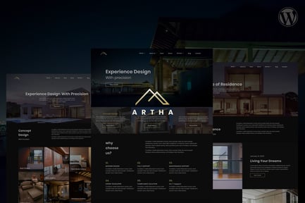 Artha Interactive Interior WordPress Theme