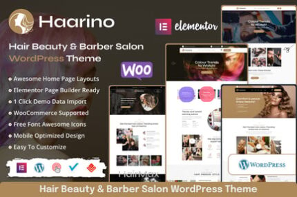 Haarino - Hair Beauty & Makeup WordPress Theme