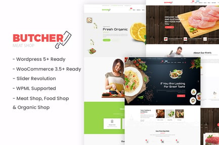 Butcher - Meat, Organic, Bakery WordPress Theme