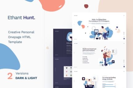 Ethant Hunt - Personal Onepage WordPress Theme