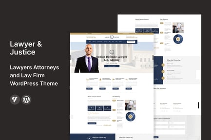 Lawyer & Justice - WordPress Theme for Lawyers