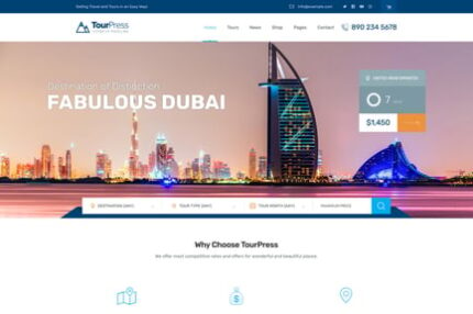 TourPress - Travel Booking WordPress Theme
