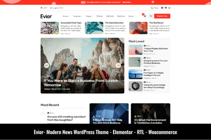 Evior - Modern Magazine WordPress Theme