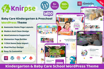 Knirpse – Kindergarten & Baby Care WordPress Theme