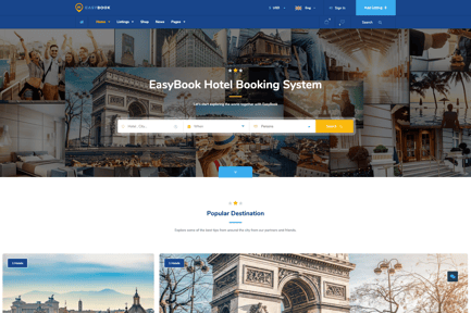 EasyBook – Hotel & Tour Booking WordPress Theme