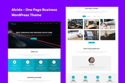 Alvida - One Page Business WordPress Theme