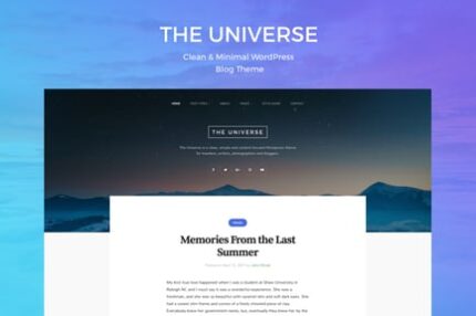 Universe - Clean & Minimal WordPress Blog Theme