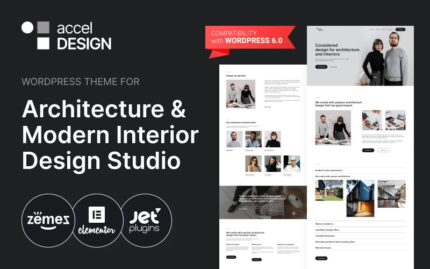 AccelDesign - Mimarlık ve Modern İç Tasarım Stüdyosu için WordPress Teması