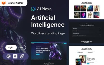 Ainexe - Yapay Zeka WordPress Açılış Sayfası Şablonu WordPress Teması