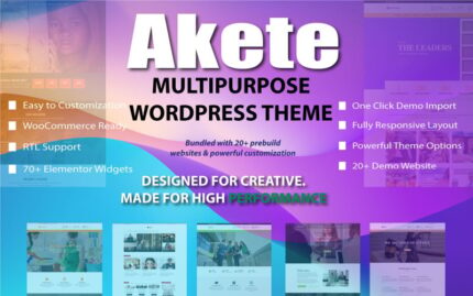 Akete - Çok Amaçlı Premium Wordpress ve WooCommerce Teması WordPress Teması