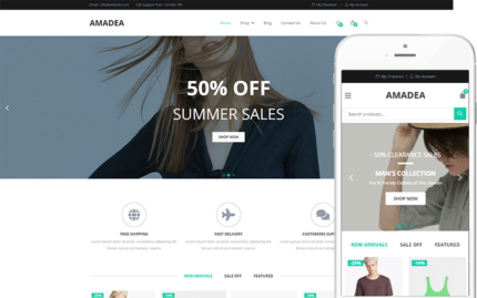 Amadea – Duyarlı WooCommerce WordPress Teması WooCommerce Teması