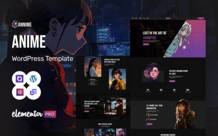 Annime - Anime Ve Manga WordPress Elementor Teması WordPress Teması