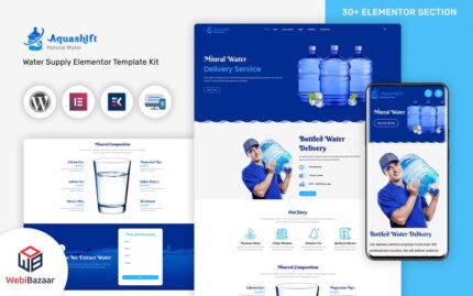 Aquashift - İçme Suyu WordPress Teslimat Hizmetleri Teması WordPress Teması