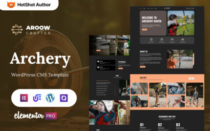 Aroow Crafter - Okçuluk WordPress Elementor Teması WordPress Teması