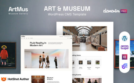 Artmus – Müze Galerisi WordPress Elementor Teması WordPress Teması