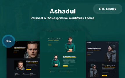 Ashadul - Kişisel ve CV Duyarlı WordPress Teması