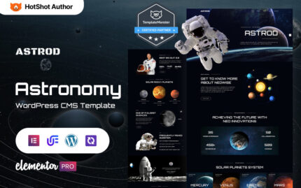 Astrod - Astronomi Wordpress Elementor Teması WordPress Teması