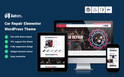 Autom - Araba Tamiri Elementor WordPress Teması