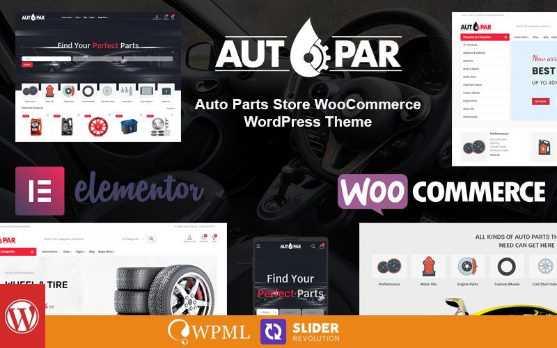 Autopar - Otomobil Parçaları Mağazası WooCommerce WordPress Teması ve RTL Destekli WooCommerce Teması