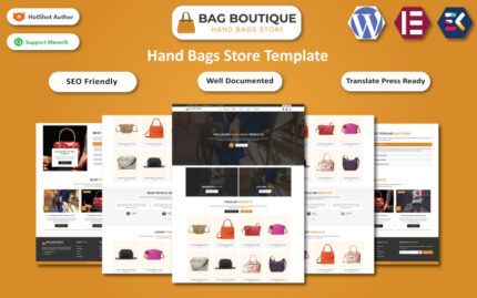 Bag Boutique - Lüks El Çantaları Satış Mağazası WordPress Elementor Şablonu WordPress Teması