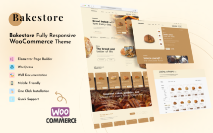 Bake Store - Gıda Fırını Woocomerce WordPress Teması WooCommerce Teması