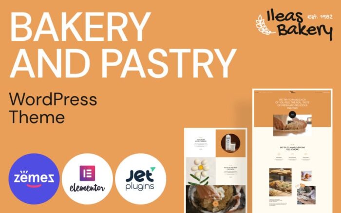 Fırın ve Pastane - Ileas Bakery WordPress Teması