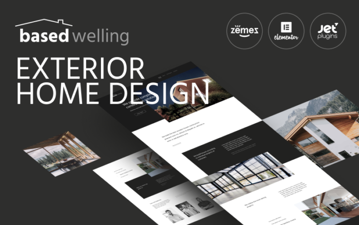 BasedWelling - Herkes için Dış Mekan Ev Tasarım Web Sitesi WordPress Teması