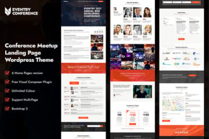 Eventry - Conference Meetup Landing Page Theme