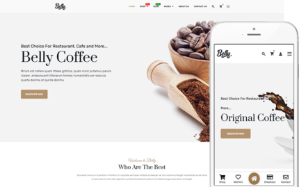 Belly - Kahve ve İçecek Mağazası için Tema WooCommerce Teması