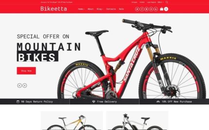 Bikeetta - Bisiklet Mağazası WooCommerce Teması