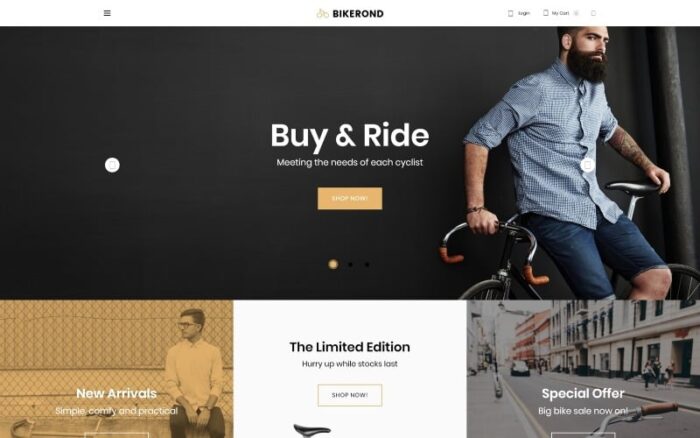 Bikerond - Bisiklet Mağazası Elementor WooCommerce Teması