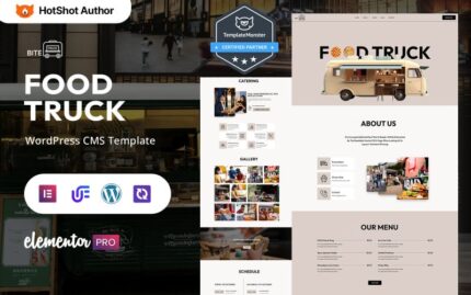 Bite Truck - Gurme Yemek Kamyonu ve Mobil Catering WordPress Elementor Teması WordPress Teması