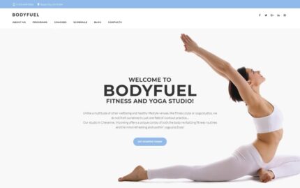 BodyFuel - Fitness & Yoga WordPress Teması