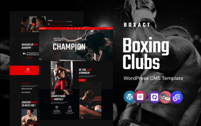 Boxact - Boks Kulübü Ve Akademisi WordPress Elementor Teması WordPress Teması