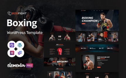 Boxfight - Boks Kulübü Ve Vücut Geliştirme WordPress Elementor Teması WordPress Teması