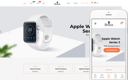 Braza - Akıllı Saatler Mağazası WooCommerce Teması