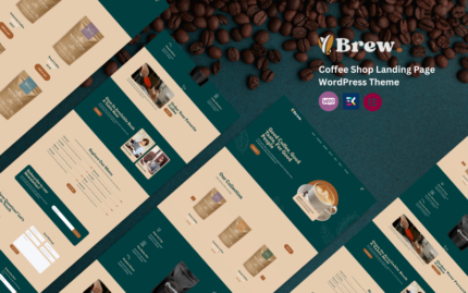 Brew Coffee - Kahve Dükkanı ve Kahve Çekirdekleri WordPress Landing Page WordPress Teması