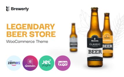 Brewerly - İlgi Çekici ve Çok İşlevli Bira Dükkanı Şablonu WooCommerce Teması