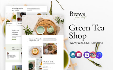 Brews - Yeşil Çay Dükkanı WordPress Elementor Teması WordPress Teması