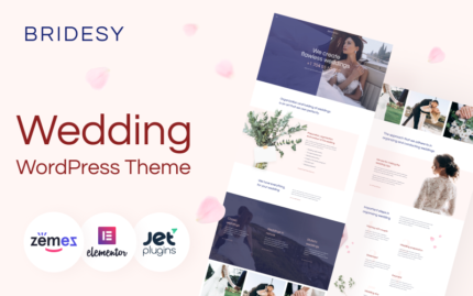 Bridesy - Nazik ve Düzenli Düğün WordPress Teması