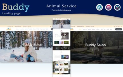 Buddy - Hayvan Hizmeti Elementor Landing page WordPress teması WordPress Teması