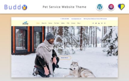 Buddy - Evcil Hayvan Hizmeti Web Sitesi Elementor WordPress teması WordPress Teması