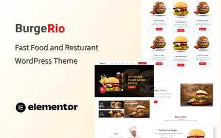 Burger - Hızlı Yemek ve Restoran Tek Sayfalık WordPress Teması