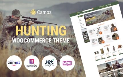 Camoz - Avcılık E-Ticaret Klasik Elementor WooCommerce Teması