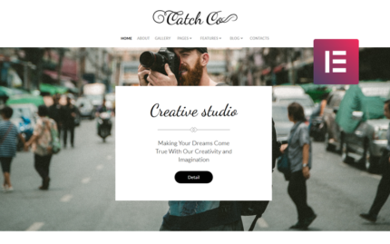 Catch Co - Fotoğraf Stüdyosu Çok Amaçlı Yaratıcı WordPress Elementor Teması WordPress Teması