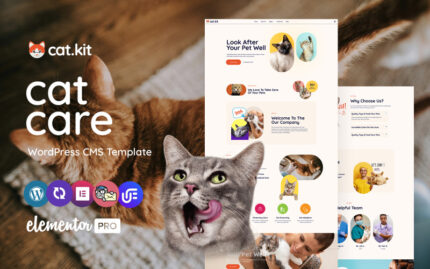 Catkit- Evcil Hayvan Bakımı ve Bakımı Çok Amaçlı WordPress Elementor Teması WordPress Teması