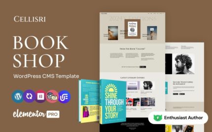 Cellieri - Kitap Yazarı Çok Amaçlı WordPress Elementor Teması WordPress Teması