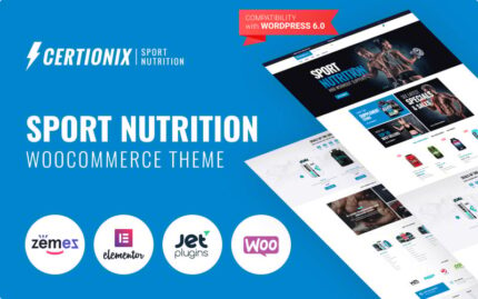 Certionix - Woocommerce ve Elementor WooCommerce Temasıyla Spor Beslenmesi Web Sitesi Şablonu